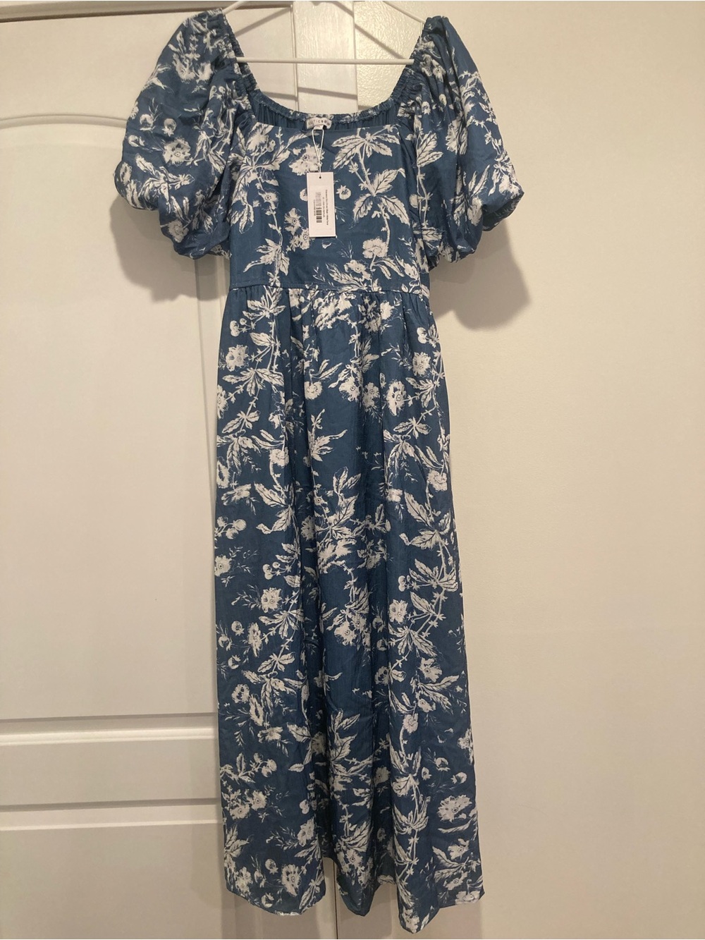 Baltic Born Blue and White Floral Midi Dress